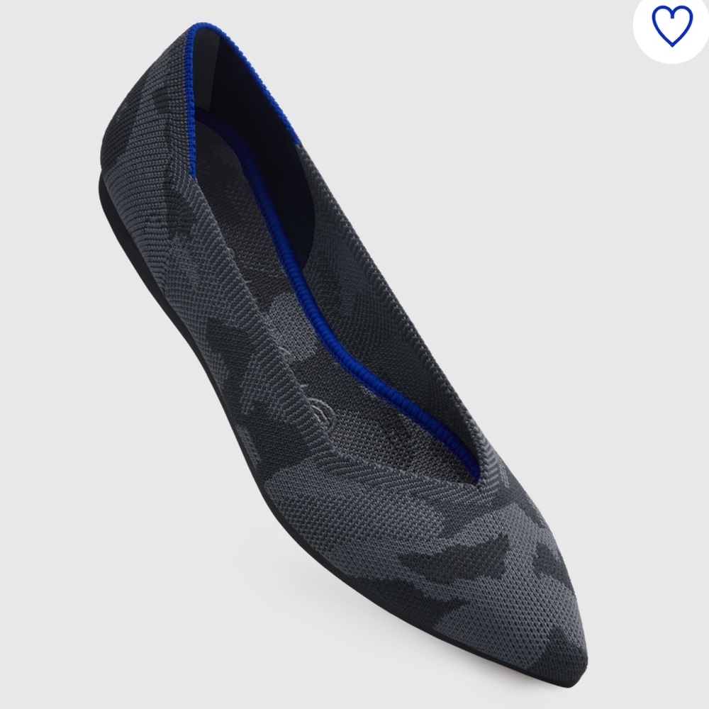 Rothys Grey Camo Point Flats